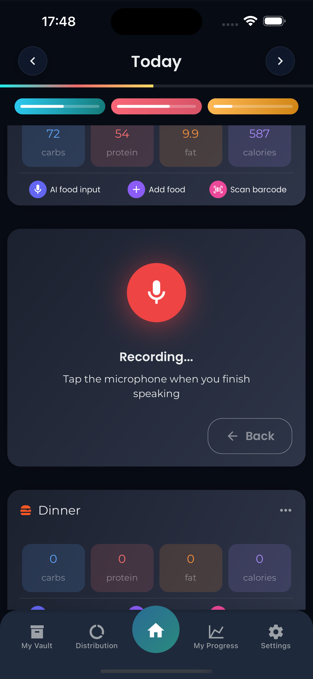 Kalori app screenshot