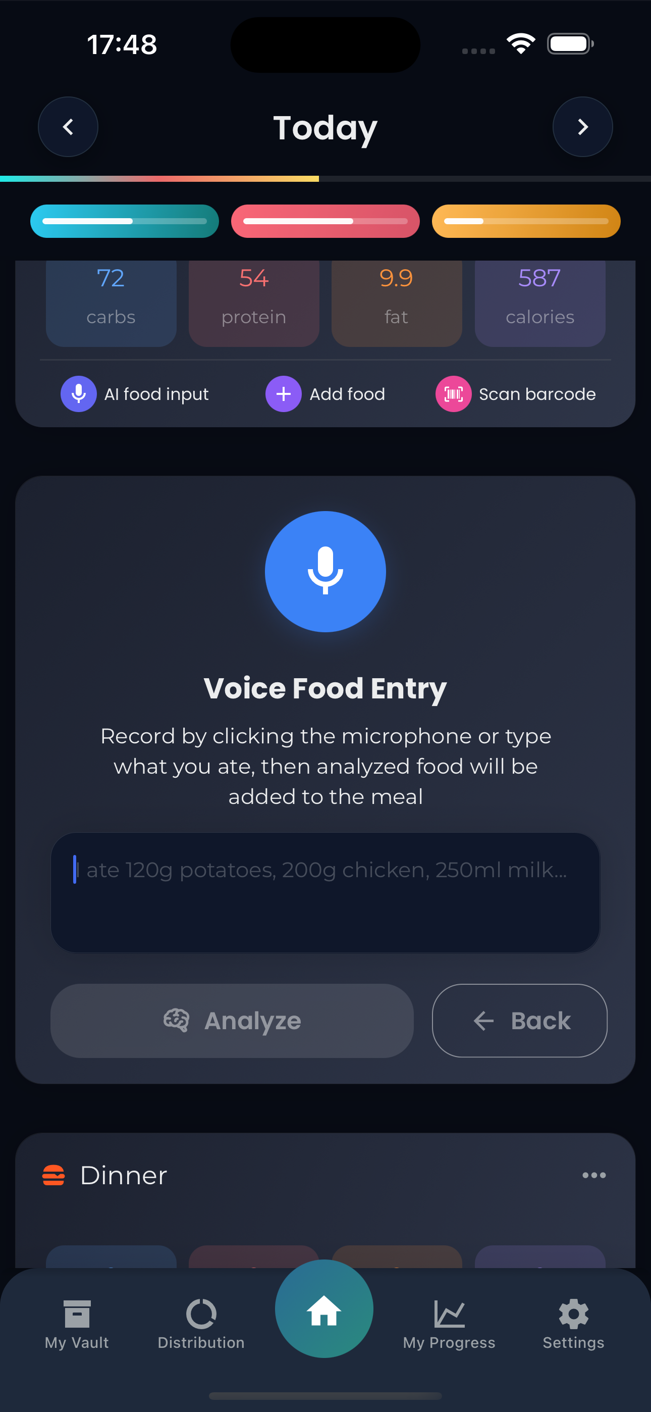 Kalori app screenshot